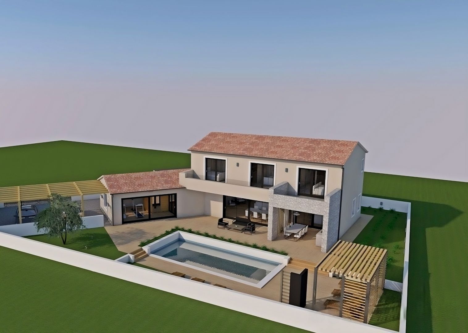 Top quality new villa with swimming pool in Brtonigla, for sale 