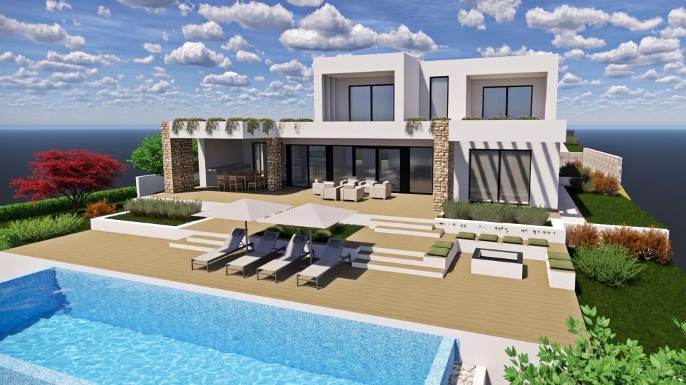 Modern new building in an attractive location in Rabac area, 5 km from the sea 