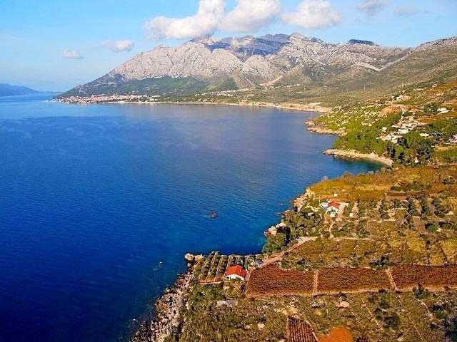 Combinaison de terrain à bâtir et agricole à Peljesac- 1ère ligne à la mer 