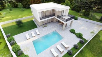 Elegant villa with pool in Zaton, 1 km from the sea 