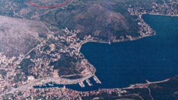 Magnificent investment land plot in a kilometer from the sea with a beautiful sea panorama, Trogir, Croatia. 