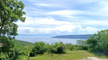 Urbanized land with a view of the picturesque horizon of the Kvarner Bay in Brsec 