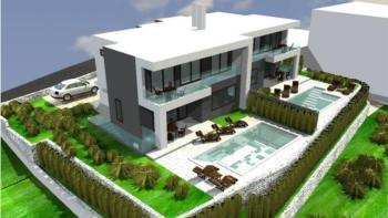 Urban land plot in Kostrena for construction of 2 duplex villas, for sale 