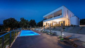 Fantastic modern villa with heated swimming pool and open sea views in Labin area 