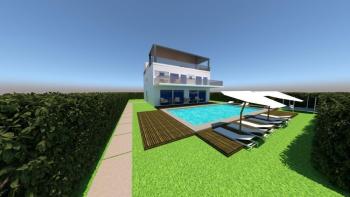 Urban land with a project for lux villa, with sea view, Porec area, just 900 meters from the sea 