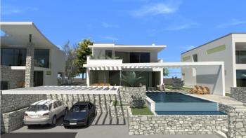 New modern villa under construction within a luxury condo 