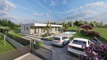 Villa of modern design with swimming pool in rapidly developing Labin area 