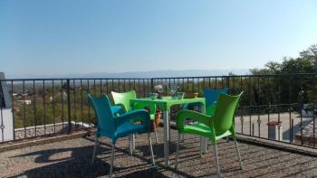 Apartment house with a panoramic view of the sea in Njivice, Krk island 