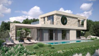  Modern design villa with pool and sea view just 500 meters from the sea in Rabac area 