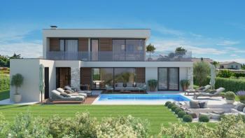 New contemporary villa in Poreč area, with Adriatic sea views 