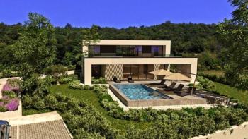 New complex of modern design villas with swimming pool in Labin area 