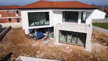 Modern villa under construction in Porec area, traditional design 