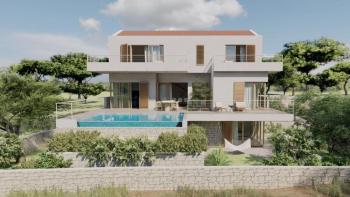 Modern villa with pool under construction on the island of Pag in JAKIŠNICA  