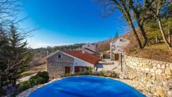 Zwei traditionelle Steinhäuser mit Swimmingpool in Tribanj über Crikvenica 