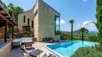 An extraordinary design villa with a swimming pool in an exceptional location in Motovun area 