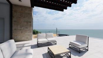 Wunderschöne neue Villa in erster Meereslinie an der Riviera von Omis in der Gegend von Stanici 