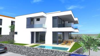 Nouvelle villa à Malinska-Dubašnica en construction 