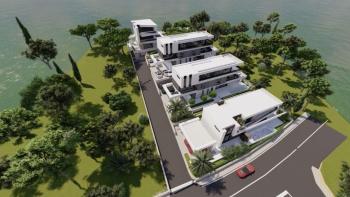 Three building plots with a project, sea view, 350m from the sea 