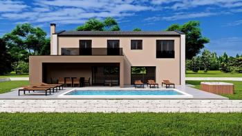 Villa under construction in Tinjan, for sale 