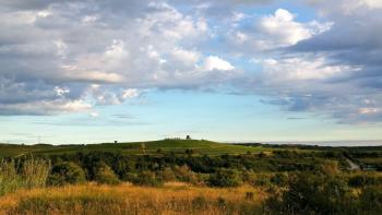 Building plot in Buje area on the edge of the construction zone, panoramic view  