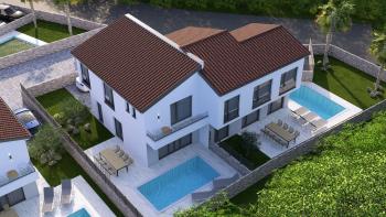 Semi-detached house with swimming pool in Malinska, Krk, for sale 