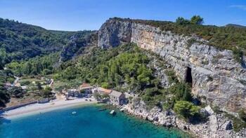 fantastic land plot mere 45 meters from the beach, Hvar, for sale 