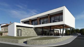 Project for 7 luxury villas and 4**** star hotel with complete building documentation, Buje area 