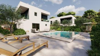 Nouvelle villa de design moderne avec piscine à construire dans la région de Porec 