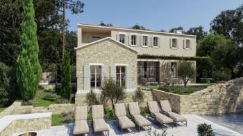 Idyllic stone villa with wellness and sea view in Brtonigla under construction 