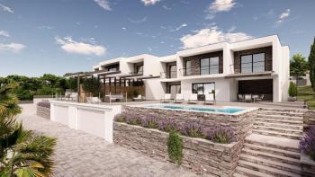 Luxury semi-detached villa with panoramic sea view in Crikvenica 