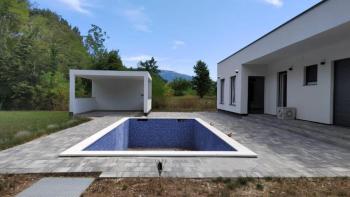 Discounted! Modern one-story house with swimming pool for sale within nature in Krsan! 