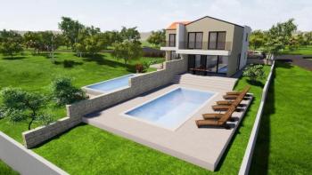 New semi-detached villetta with swimming pool in Bogovići, Malinska-Dubašnica on Krk island 