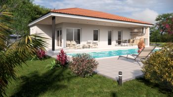 New villa with swimming pool in Žminj within greenery 