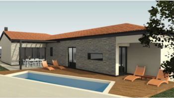 New villa under construction in Brtonigla 