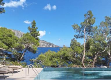 Truly unique new modern villa on the 1st line to the sea on Hvar island, for sale 