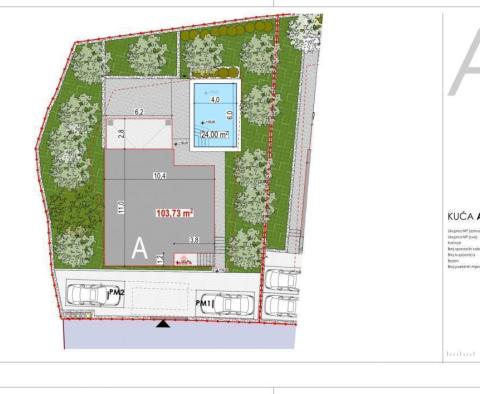 Building land plot with villa project in Dobrinj area, Krk island, valid building permit - pic 3