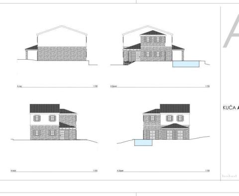 Building land plot with villa project in Dobrinj area, Krk island, valid building permit - pic 5