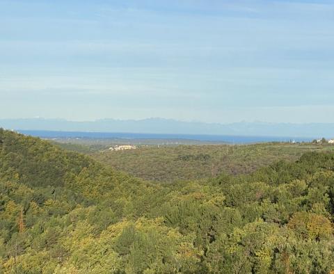 Terrain à bâtir à Grožnjan, avec vue sur la mer et projet de villa, à vendre - pic 2