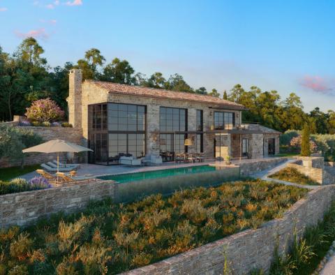 Baugrundstück in Grožnjan, mit Meerblick und Projekt für eine Villa, zu verkaufen - foto 4