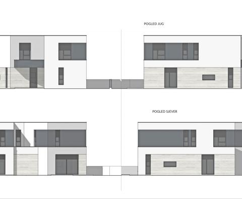 New house of modern architecture with two residential units at Rohbau stage in Medulin, for sale - pic 6