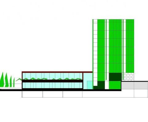 Építési telek Split külvárosában, Znjanban, területe 1700 m2, előzetes tervezéssel 4 * szállodára - pic 5