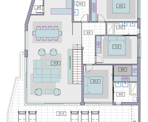 Ultramodern apartman Krk városában, 500 méterre a tengertől - pic 16