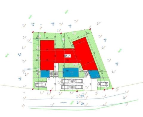 Terrain avec projet à vendre dans le quartier Mukalba de Medulin, deuxième rangée de la mer 