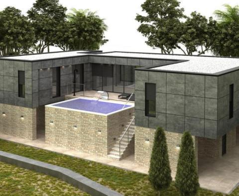 Kubische Designvilla mit Swimmingpool in der Umgebung von Poreč 