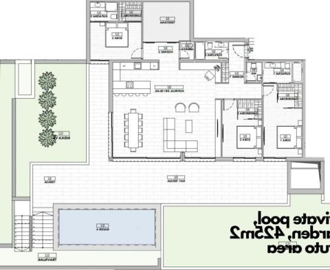 Wspaniałe mieszkanie o powierzchni 239 mkw. z prywatnym basenem nad centrum Opatiji w ekskluzywnym nowym budynku, garaż, z widokiem na morze! - pic 4