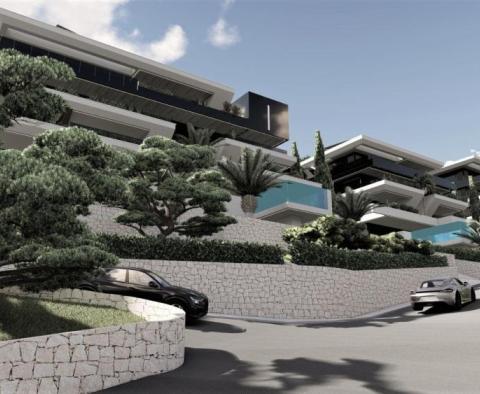 OPATIJA, CENTRE - appartement plus grand dans un nouveau bâtiment exclusif au-dessus du centre d'Opatija avec piscine privée, garage, vue sur Kvarner - pic 10