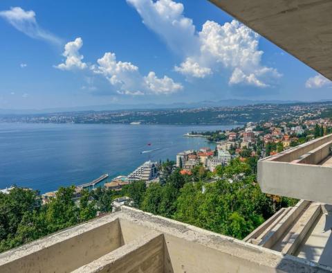 Appartement de luxe de 137m2 avec piscine privée dans un immeuble neuf au dessus du centre d'Opatija, avec garage et vue mer - pic 3