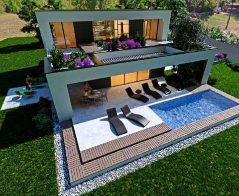 Modernes Designhaus mit Swimmingpool in der Gegend von Rabac 