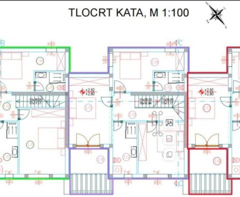 Новый комплекс из трех двухуровневых квартир с бассейнами в Водице - фото 7