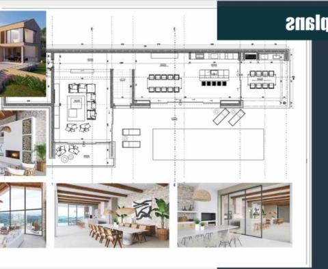 Terrain constructible avec permis de construire et vue spectaculaire dans le quartier de Motovun - pic 21